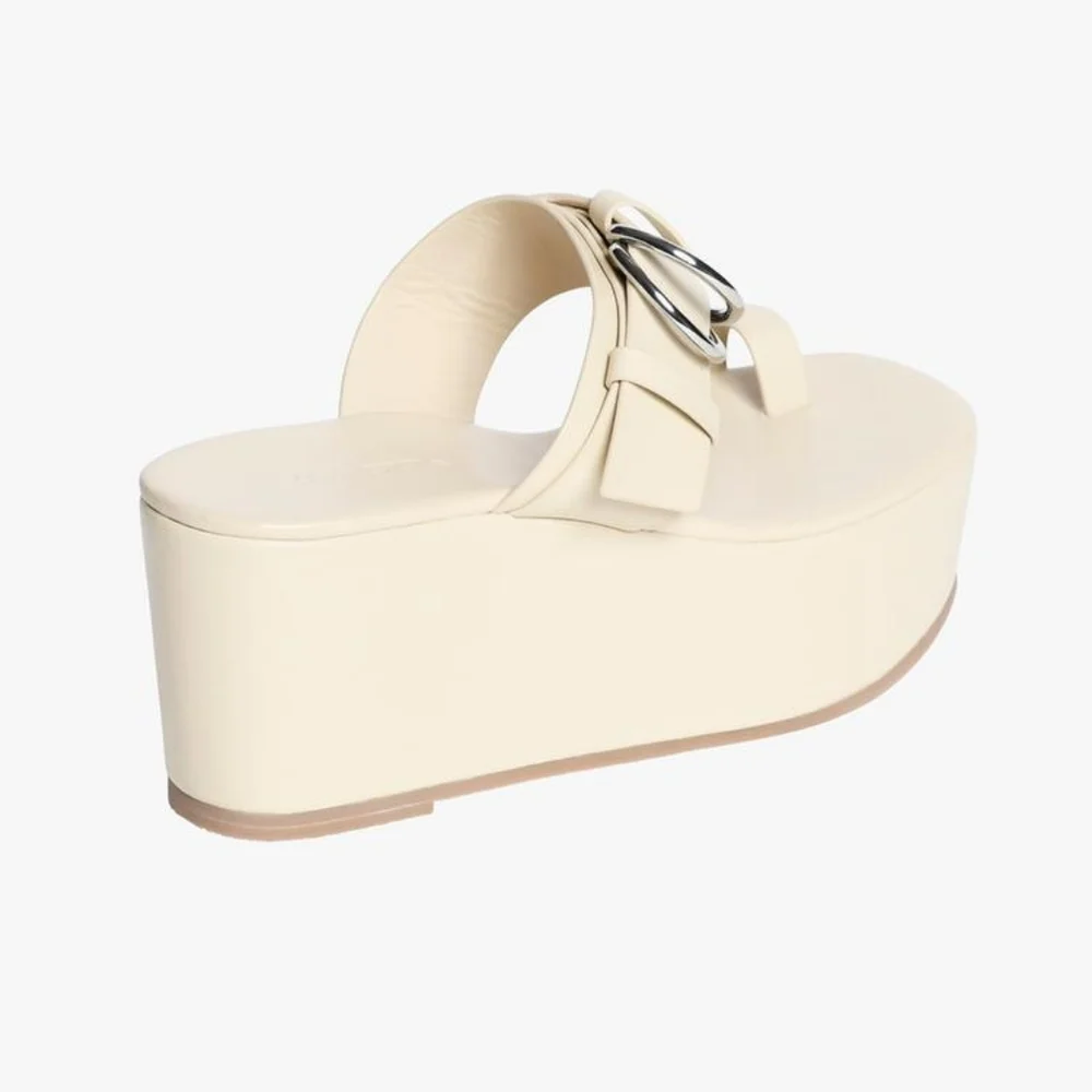 Zara Spiral Limited Edition Collection Leather Wedge Sandals NWT